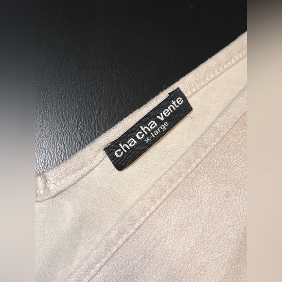 Chancha Vente Faux Suede Tank with Sheer bottom and Side Slits Size XL GUC - Picture 3 of 5